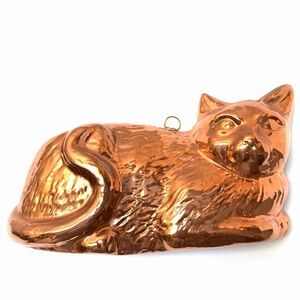 Vintage Copper Cat Mold